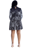 Plus Size Plain Velvet Swing Top Dress WearAll
