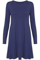 Plus Size Plain Ladies Swing Dress Top Dress WearAll