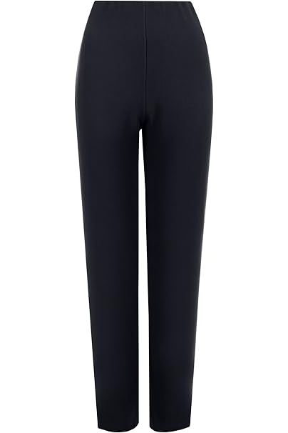 Straight Leg Stretch Ribbed Trouser Trousers WearAll Navy Blue 8-10