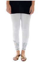 Plus Size Sequin Scallop Beaded Flower Petal Leggings Leggings WearAll