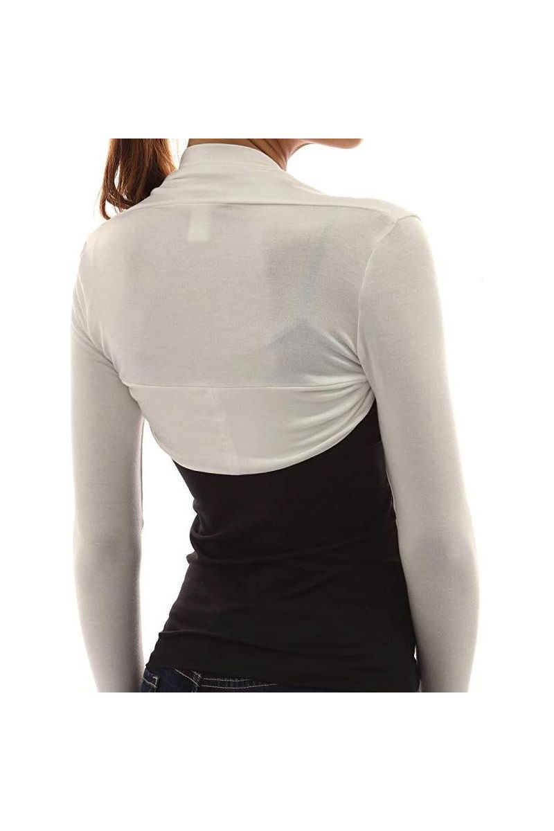 Plus Size Long Sleeve Crop Bolero Shrug Tops WearAll