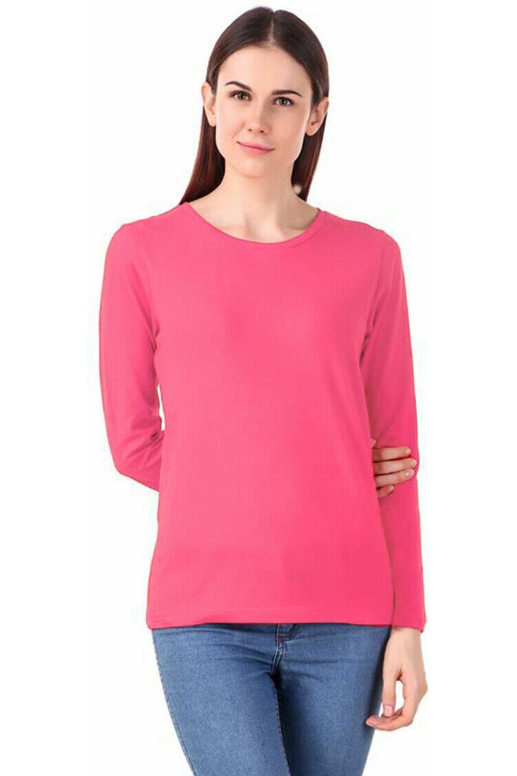 Long Sleeve T-Shirt Top Tops WearAll Coral 8-10