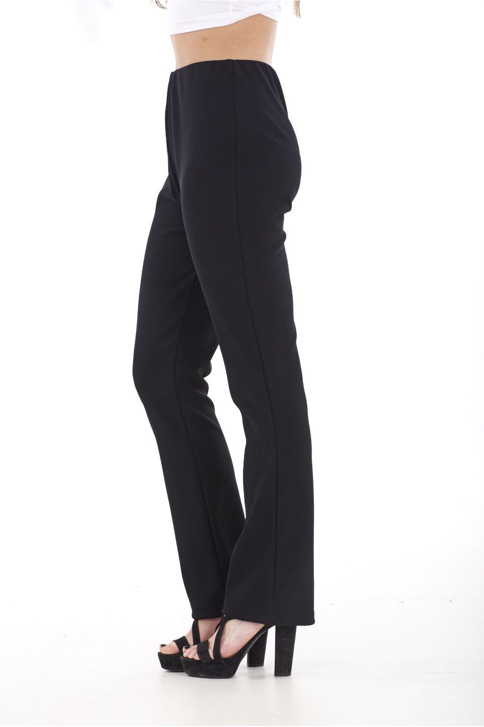 Bootleg Ribbed Trousers Trousers WearAll Black 8