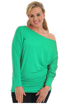 Off Shoulder Batwing Top Tops WearAll Jade 8-10