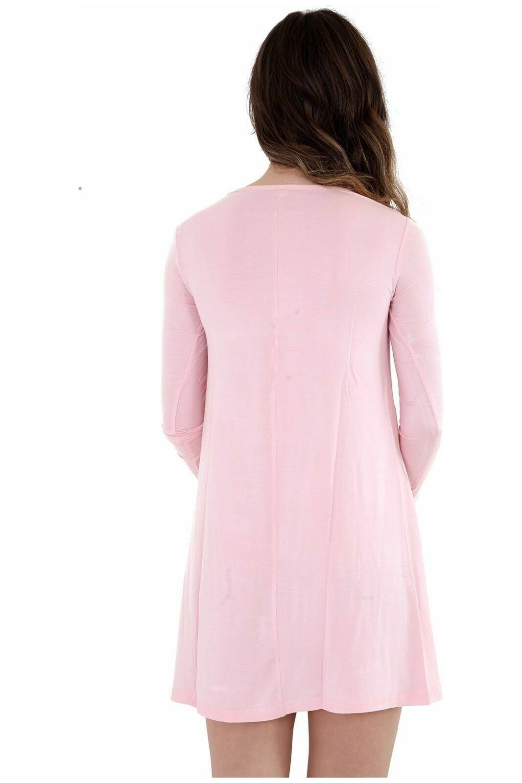 Plus Size Plain Ladies Swing Dress Top Dress WearAll