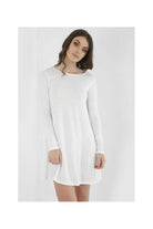 Plus Size Plain Ladies Swing Dress Top Dress WearAll White 16-18
