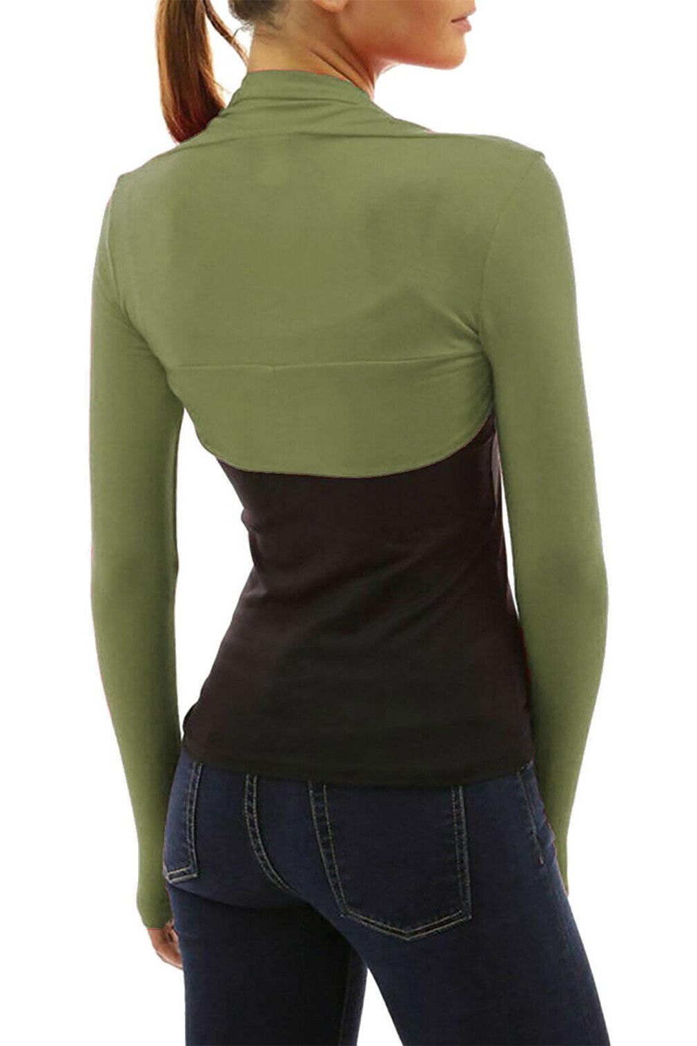 Plus Size Long Sleeve Crop Bolero Shrug Tops WearAll