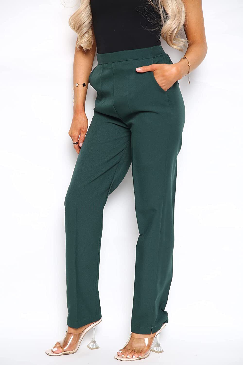 Half Elasticated Pocket Trouser - Black, Dark Green, Stone Trousers WearAll