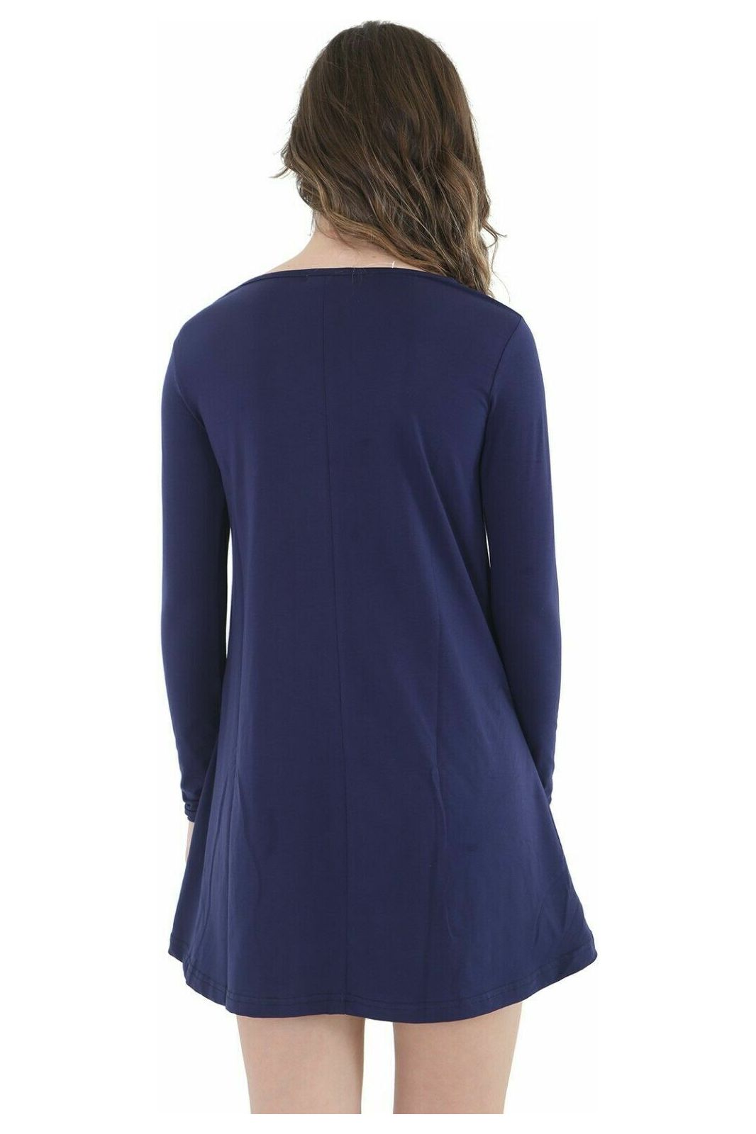 Plus Size Plain Ladies Swing Dress Top Dress WearAll