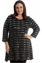Lurex Sparkle Sequin Flared Swing Dress Dress WearAll Silver 14