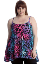 Multi Color Leopard Strappy Dress Vest Top Dress WearAll
