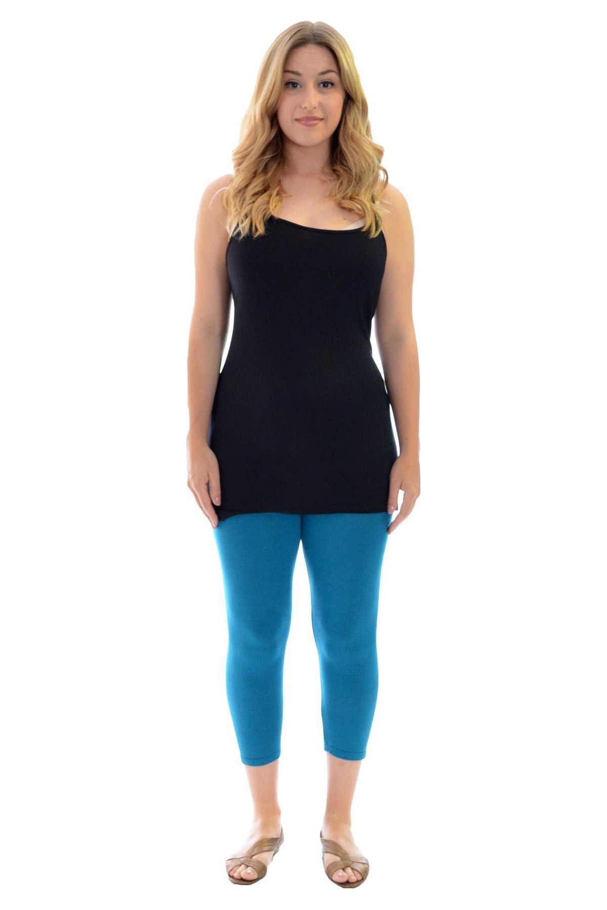3/4 Length Cropped Leggings Leggings WearAll