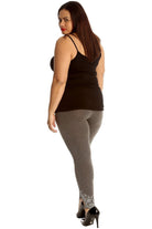 Plus Size Sequin Stretch Leggings Leggings WearAll