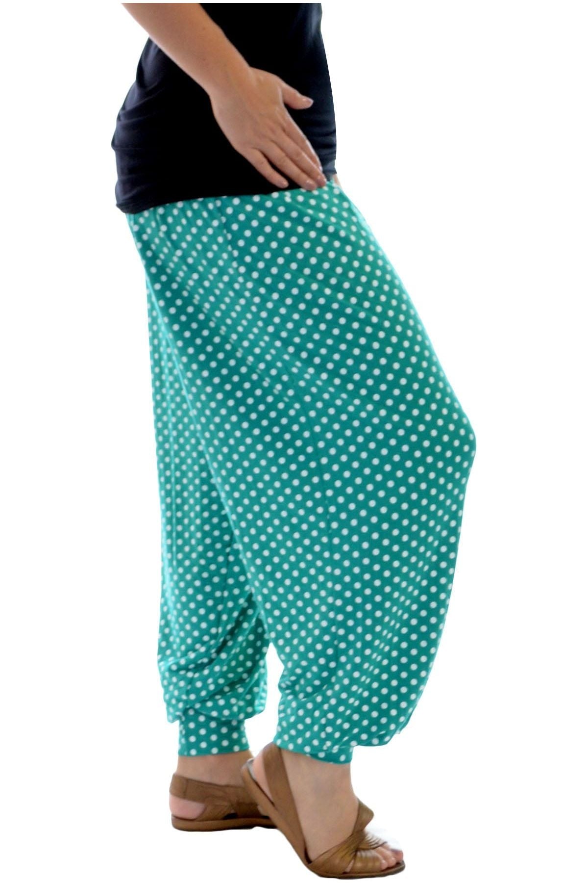 Plus Size Polka Dot Print Harem Trouser Trousers WearAll