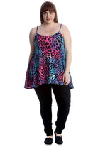Multi Color Leopard Strappy Dress Vest Top Dress WearAll