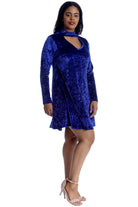 Plus Size Plain Velvet Swing Top Dress WearAll